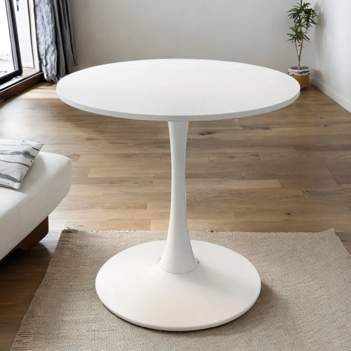 Oliver Modern Round Dining Table With Round MDF Table Top, Metal